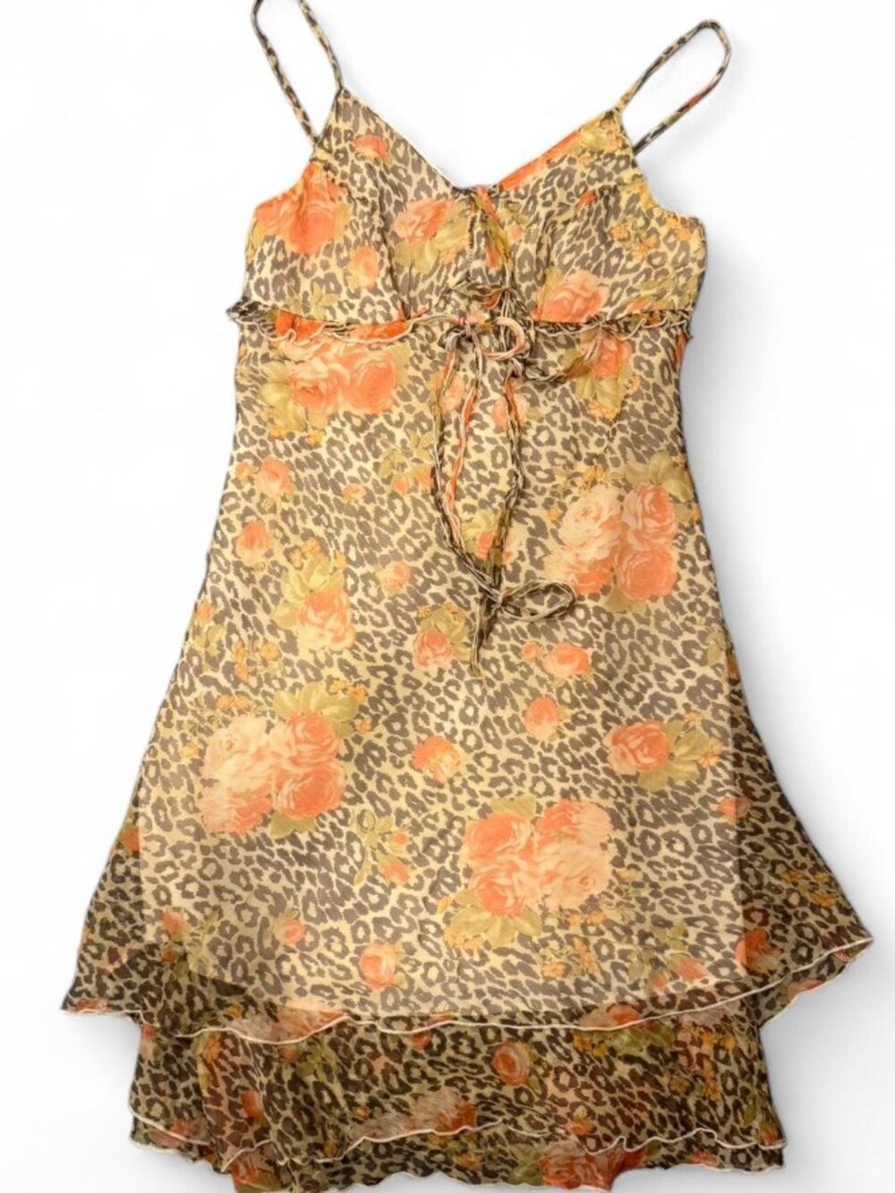 Vintage animal print and floral mini/midi dress - from brand Motivi - Picture 2 of 4